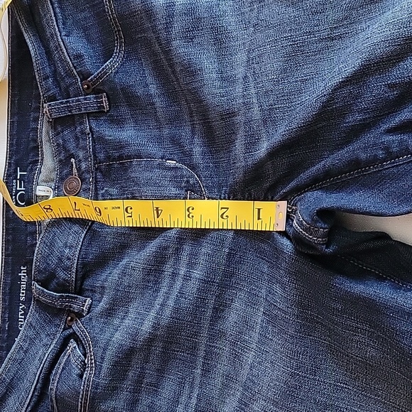 LOFT by Anne Klein mid rise dark wash curvy straight jeans womens size 4 - Picture 3 of 8